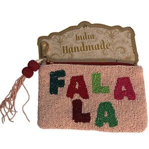 India Handmade Fa La La Glass Beaded Bag